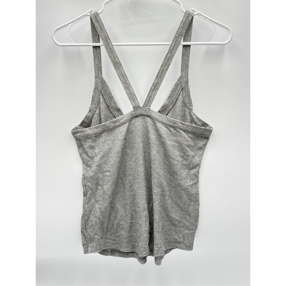 Intimately Free People Pajama Tank Women's Large Gray Ribbed Racerback Cami - Picture 4 of 8